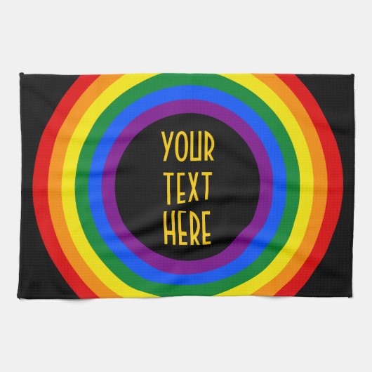 RAINBOW FLAG-TASTE + Ihr Zeichen oder Text Küchentuch (Horizontal)