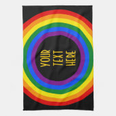 RAINBOW FLAG-TASTE + Ihr Zeichen oder Text Küchentuch (Vertikal)