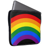 RAINBOW FLAG-TASTE + Ihr Zeichen oder Text Laptopschutzhülle (Vorne Rechts)
