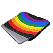 RAINBOW FLAG-TASTE + Ihr Zeichen oder Text Laptopschutzhülle (Vorne Knopf)