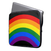 RAINBOW FLAG-TASTE + Ihr Zeichen oder Text Laptopschutzhülle (Vorderseite Links)