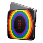 RAINBOW FLAG-TASTE + Ihr Zeichen oder Text Laptopschutzhülle (Vorderseite Links)