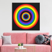RAINBOW FLAG-TASTE + Ihr Zeichen oder Text Leinwanddruck (Insitu (Wohnzimmer))