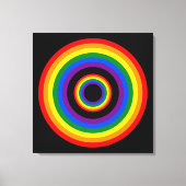 RAINBOW FLAG-TASTE + Ihr Zeichen oder Text Leinwanddruck (Vorderseite)