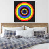 RAINBOW FLAG-TASTE + Ihr Zeichen oder Text Leinwanddruck (Insitu (Schlafzimmer))