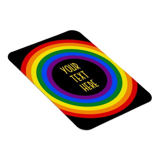 RAINBOW FLAG-TASTE + Ihr Zeichen oder Text Magnet (Rechte Seite)