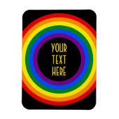 RAINBOW FLAG-TASTE + Ihr Zeichen oder Text Magnet (Vertikal)