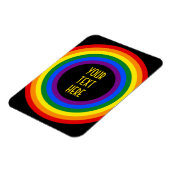 RAINBOW FLAG-TASTE + Ihr Zeichen oder Text Magnet (Linke Seite)