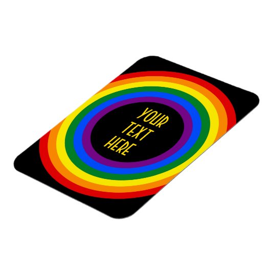 RAINBOW FLAG-TASTE + Ihr Zeichen oder Text Magnet (Linke Seite)