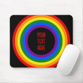 RAINBOW FLAG-TASTE + Ihr Zeichen oder Text Mousepad (Mit Mouse)