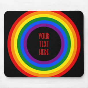 RAINBOW FLAG-TASTE + Ihr Zeichen oder Text Mousepad
