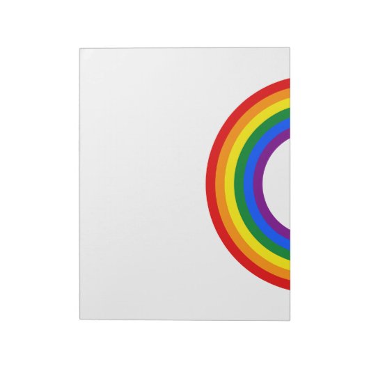 RAINBOW FLAG-TASTE + Ihr Zeichen oder Text Notizblock (Rotiert)