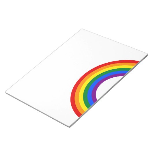 RAINBOW FLAG-TASTE + Ihr Zeichen oder Text Notizblock (angewinkelt)