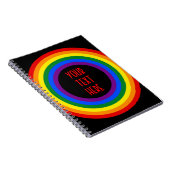 RAINBOW FLAG-TASTE + Ihr Zeichen oder Text Notizblock (Rechte Seite)