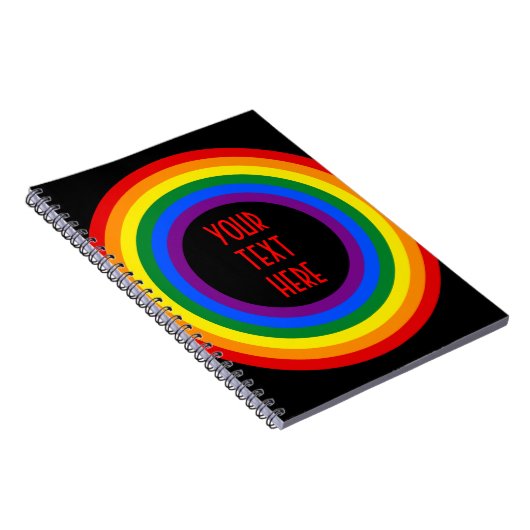 RAINBOW FLAG-TASTE + Ihr Zeichen oder Text Notizblock (Rechte Seite)