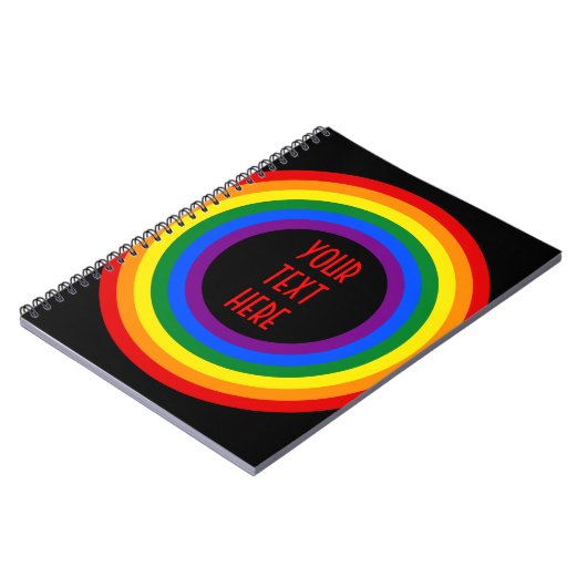 RAINBOW FLAG-TASTE + Ihr Zeichen oder Text Notizblock (Linke Seite)