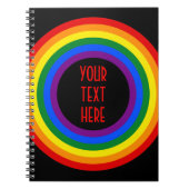 RAINBOW FLAG-TASTE + Ihr Zeichen oder Text Notizblock (Vorderseite)