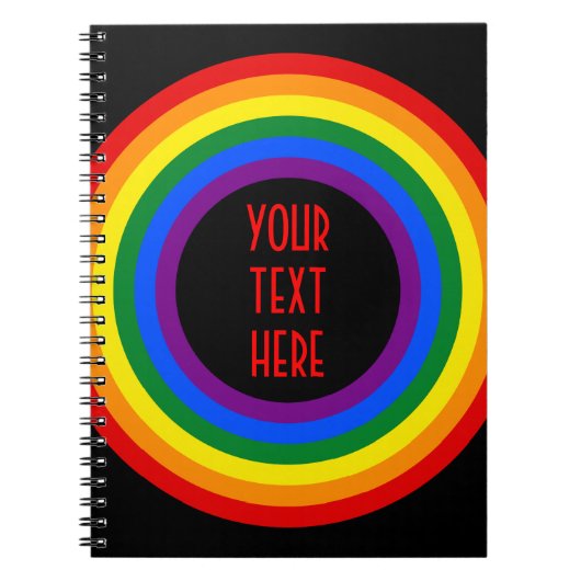 RAINBOW FLAG-TASTE + Ihr Zeichen oder Text Notizblock (Vorderseite)