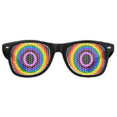RAINBOW FLAG-TASTE + Ihr Zeichen oder Text Partybrille (Vorderseite)