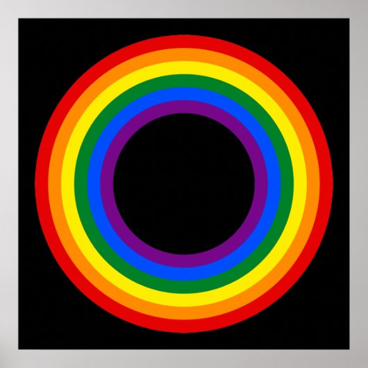 RAINBOW FLAG-TASTE + Ihr Zeichen oder Text Poster (Vorne)