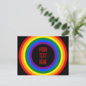 RAINBOW FLAG-TASTE + Ihr Zeichen oder Text Postkarte (Stehend Vorderseite)