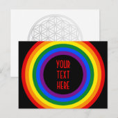 RAINBOW FLAG-TASTE + Ihr Zeichen oder Text Postkarte (Vorne/Hinten)