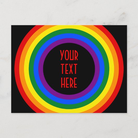 RAINBOW FLAG-TASTE + Ihr Zeichen oder Text Postkarte (Vorderseite)