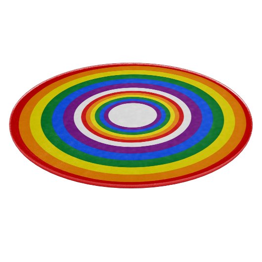 RAINBOW FLAG-TASTE + Ihr Zeichen oder Text Schneidebrett (Ecke)