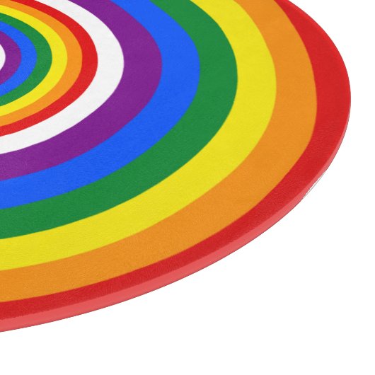 RAINBOW FLAG-TASTE + Ihr Zeichen oder Text Schneidebrett (Ecke)