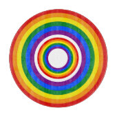 RAINBOW FLAG-TASTE + Ihr Zeichen oder Text Schneidebrett (Vorderseite)