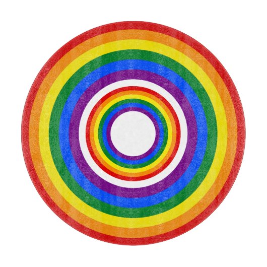 RAINBOW FLAG-TASTE + Ihr Zeichen oder Text Schneidebrett (Vorderseite)