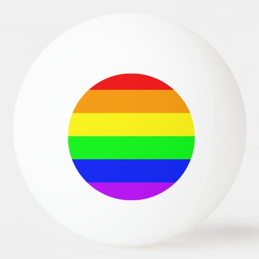 Rainbow Flag Tischtennisball (Vorderseite)