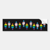 RAINBOW FLAG TRANS FUMPER STICKER AUTOAUFKLEBER (Vorne)