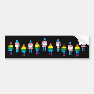 RAINBOW FLAG TRANS FUMPER STICKER AUTOAUFKLEBER