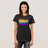 Rainbow Flag Ukraine Gay Pride LGBT T-Shirt (Vorne ganz)