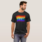 Rainbow Flag Verlobt zu LGBT LGBTQ T-Shirt (Vorne ganz)