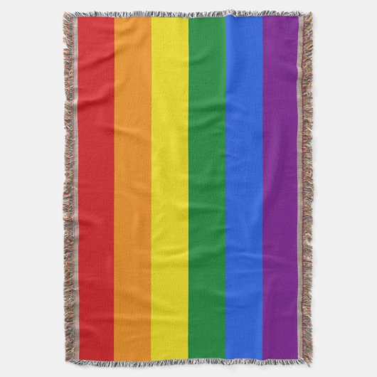 Rainbow Flag Werfer Decke (Vorderseite Vertikal)