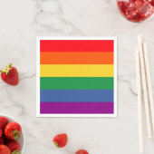 Rainbow-Flagge lgbtq einfaches Design Serviette (Beispiel)