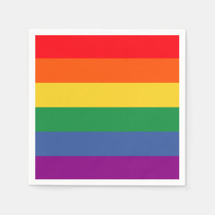 Rainbow-Flagge lgbtq einfaches Design Serviette