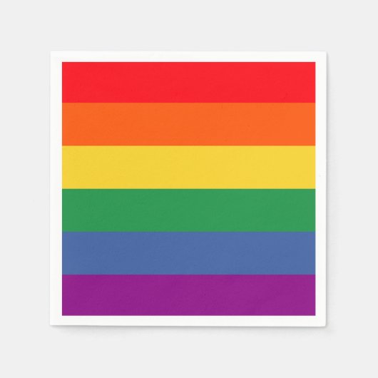 Rainbow-Flagge lgbtq einfaches Design Serviette (Vorderseite)