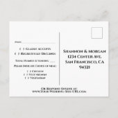 Rainbow Flags Gay Pride Wedding RSVP Postkarte (Rückseite)