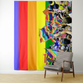 Rainbow Flags LGBT Pride Banner Tapestyle Wandteppich (Beispiel)