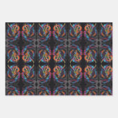 Rainbow Flame - mehrfarbiger Fantasiedrache Geschenkpapier Set (Vorderseite 3)