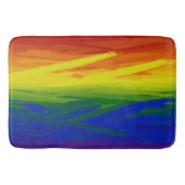 Rainbow Flames Badematte (Vorderseite)