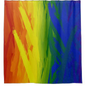 Rainbow Flames Duschvorhang (Vorderseite)