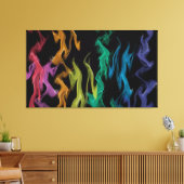 Rainbow Flames Leinwanddruck (Insitu (Wohnzimmer))