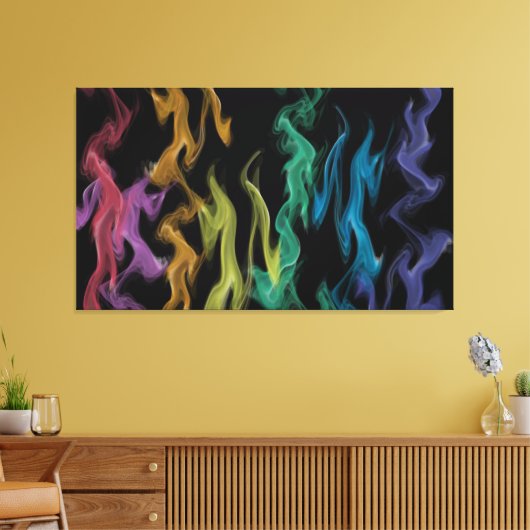 Rainbow Flames Leinwanddruck (Insitu (Wohnzimmer))