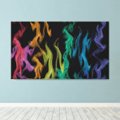 Rainbow Flames Leinwanddruck (Insitu (Holzboden))