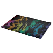 Rainbow Flames Schneidebrett (Ecke)