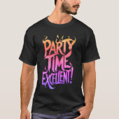 Rainbow Flaming Party Zeit Ausgezeichnet T-Shirt (Vorderseite)